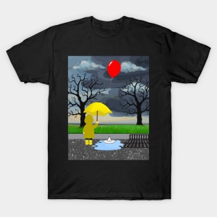 Red balloon blowing T-Shirt